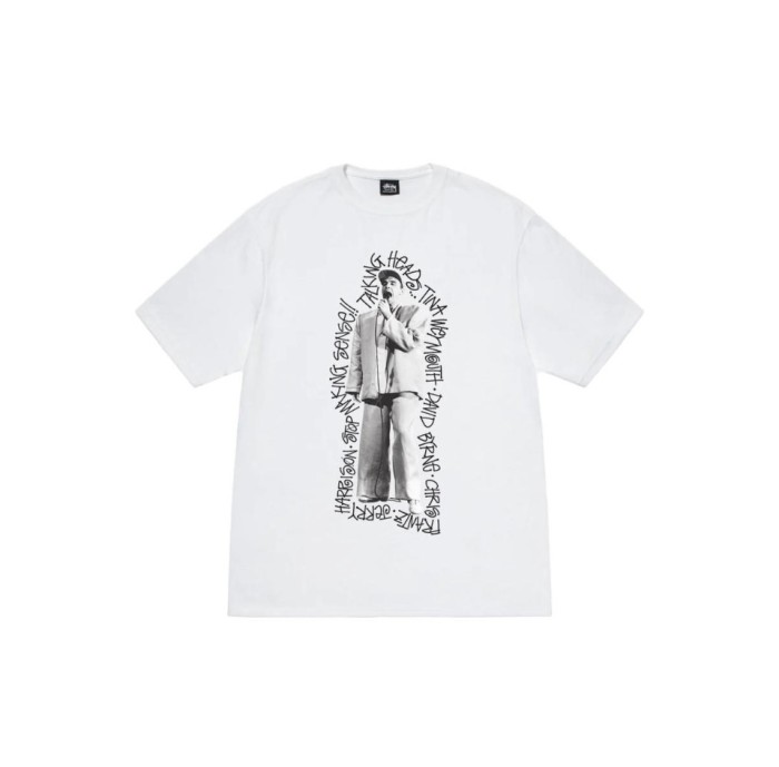 STUSSY SINGER PRINT TEE WHITE