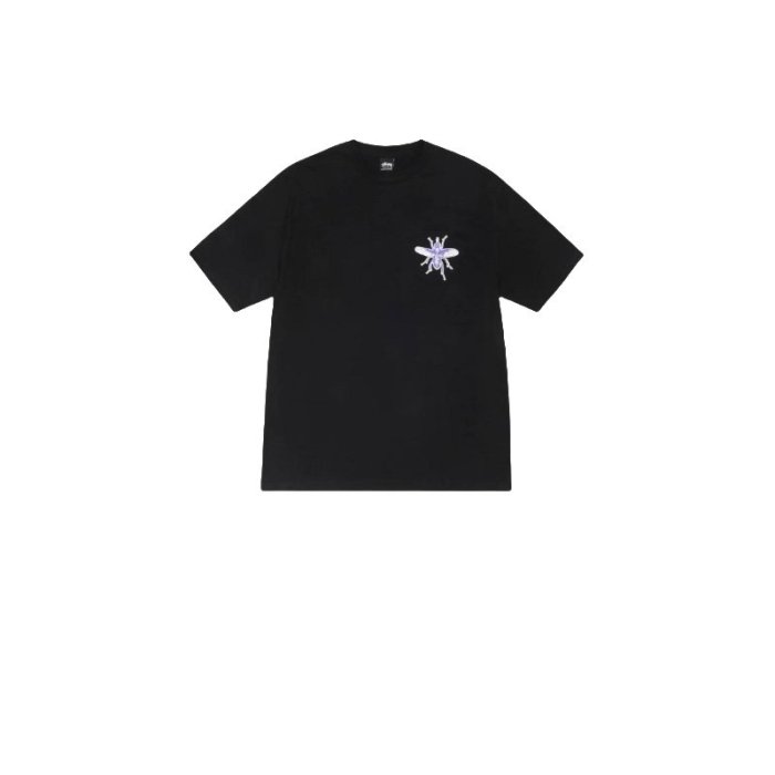 STUSSY FLYING INSECTS PRINT TEE BLACK