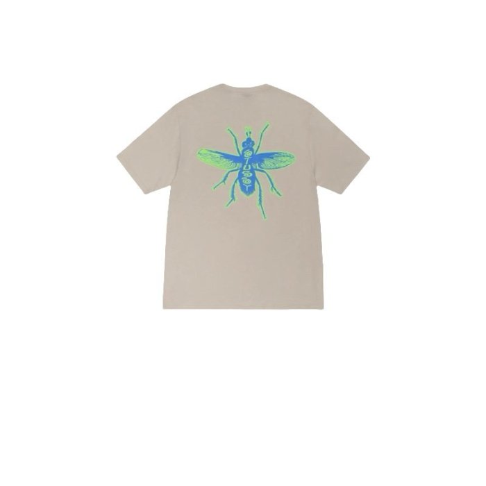 STUSSY FLYING INSECTS PRINT TEE KHAKI