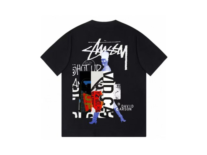 STUSSY ×DAVID CARSON  TEE BLACK