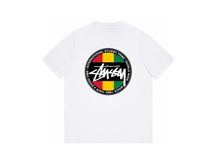 STUSSY GLOBAL TRIBE PRINT TEE  WHITE