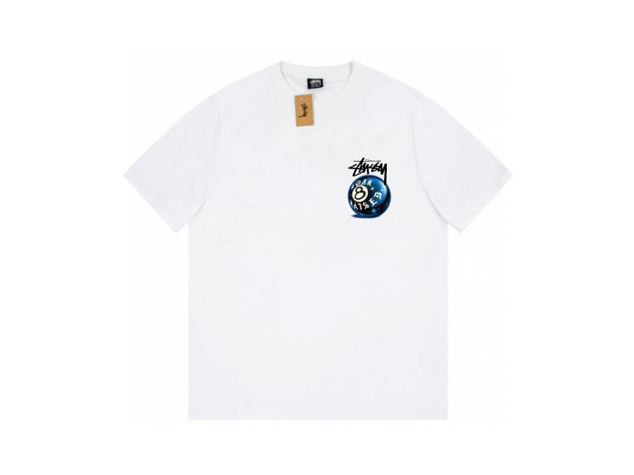 STUSSY 8 BALL PRINT TEE WHITE