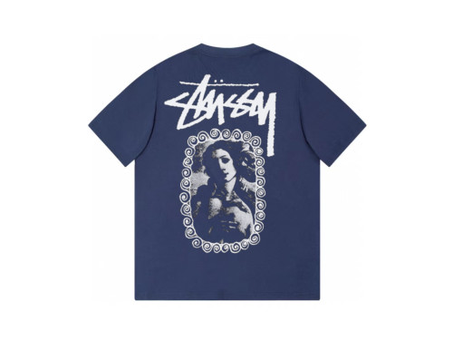 STUSSY BEAUTY PORTRAIT PRINT TEE NAVY