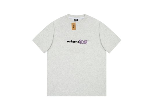 STUSSY × OURLEGACY LOGO TEE GREY