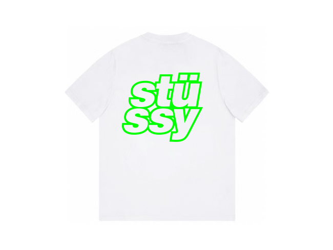 STUSSY LOGO PRINT TEE WHITE