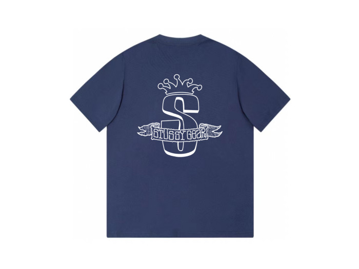 STUSSY CROWN LOGO TEE NAVY