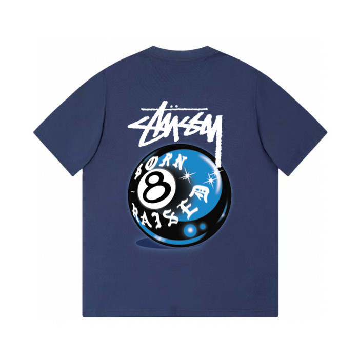 STUSSY 8 BALL PRINT TEE NAVY