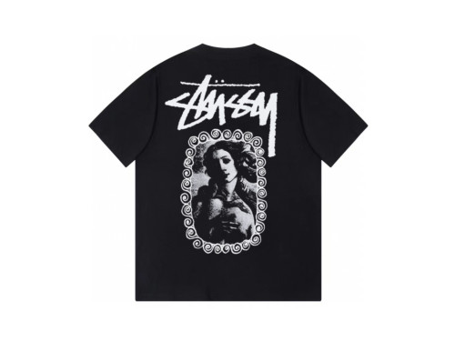 STUSSY BEAUTY PORTRAIT PRINT TEE BLACK