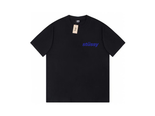 STUSSY LOGO PRINT TEE BLACK