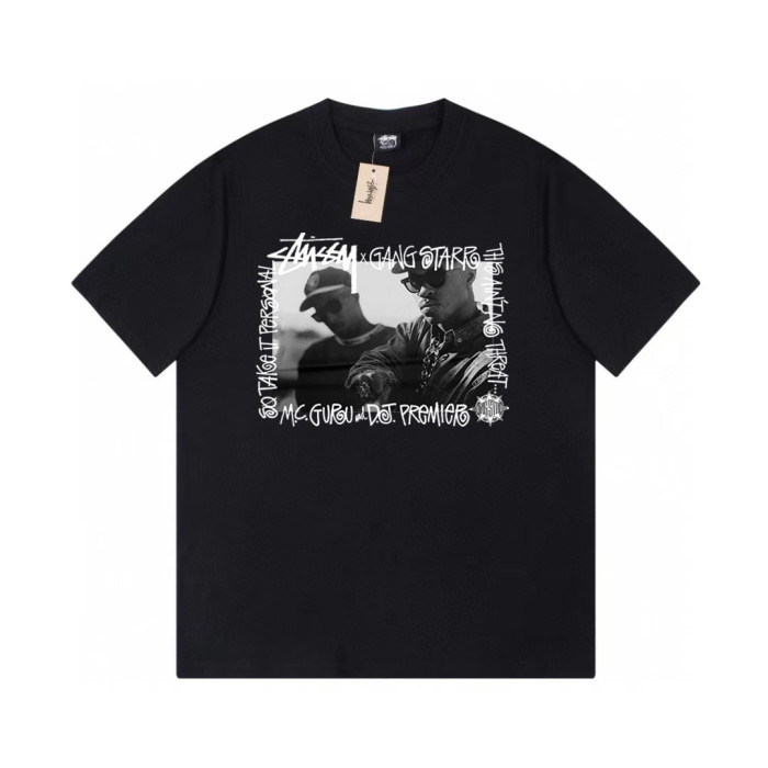 STUSSY PORTRAIT PRINT TEE BLACK