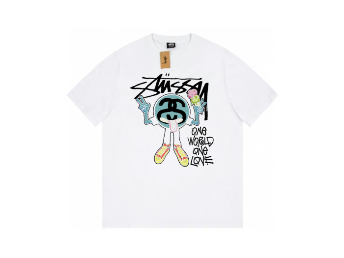 STUSSY CARTOON DOLL PRINT TEE WHITE