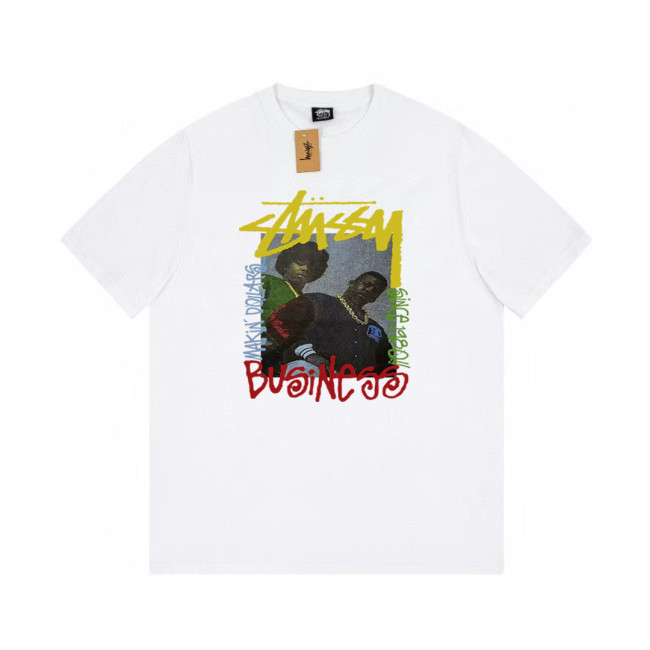 STUSSY CHARACTER LOGO PRINT TEE WHITE