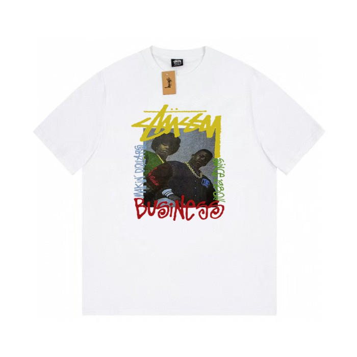 STUSSY CHARACTER LOGO PRINT TEE WHITE