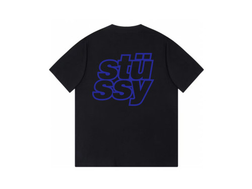 STUSSY LOGO PRINT TEE BLACK