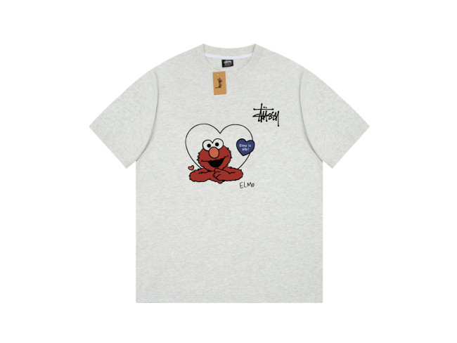 STUSSY CARTOON PRINT TEE GREY
