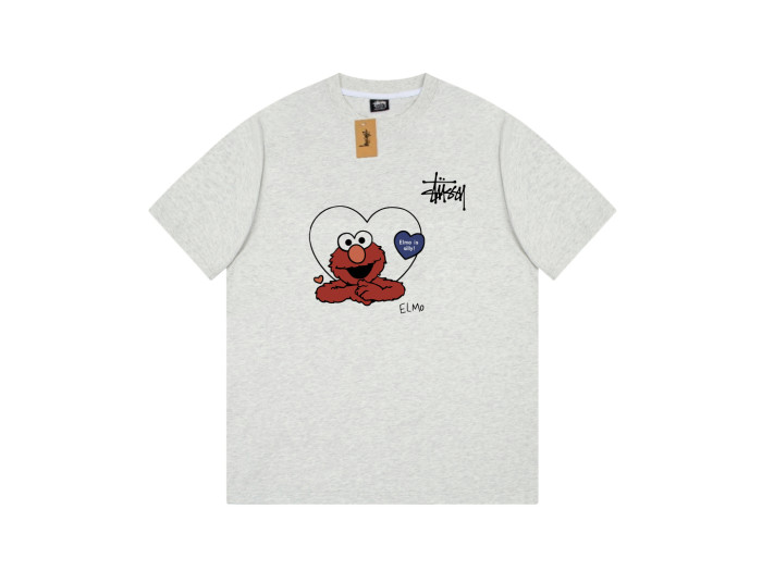 STUSSY CARTOON PRINT TEE GREY