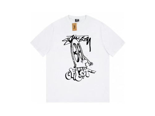 STUSSY CARTOON LOGO PRINT TEE WHITE