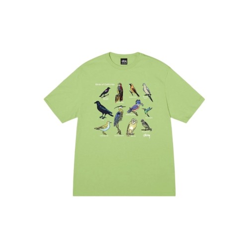 STUSSY BIRD PRINT TEE GREEN
