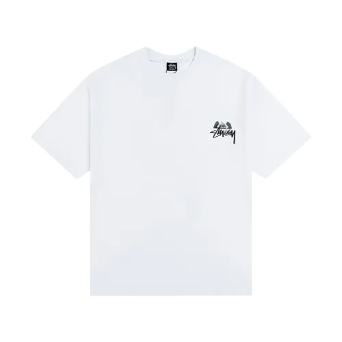 STUSSY 8 BALL ANGEL PRINT TEE WHITE