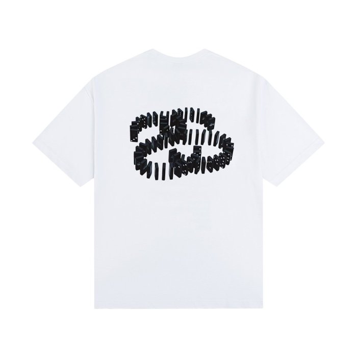 STUSSY DOMINO'S PRINT TEE WHITE