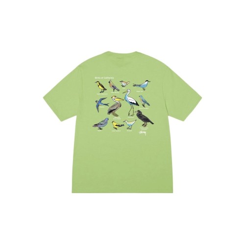 STUSSY BIRD PRINT TEE GREEN