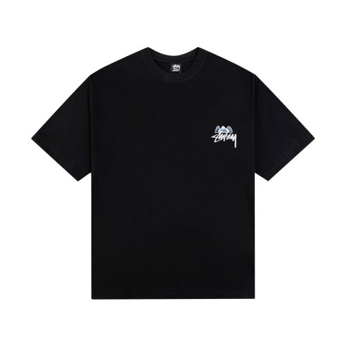 STUSSY 8 BALL ANGEL PRINT TEE BLACK