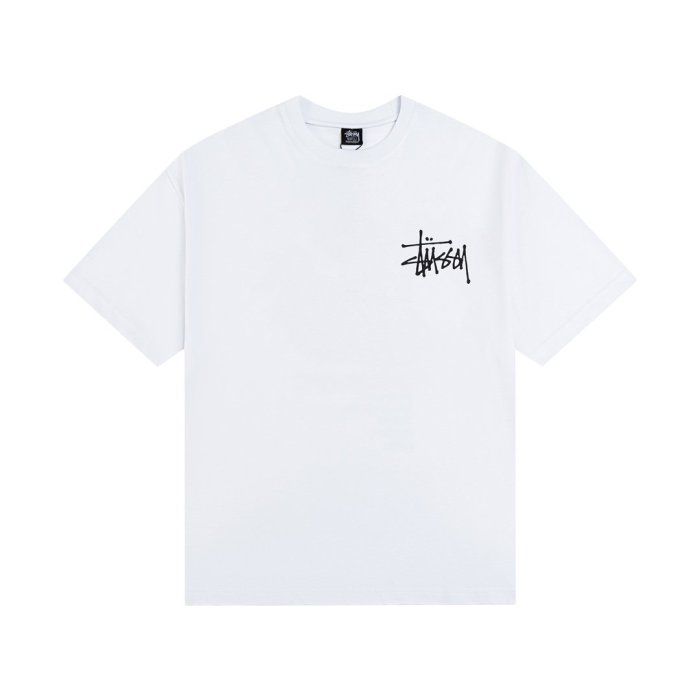 STUSSY SKULL PRINT TEE WHITE