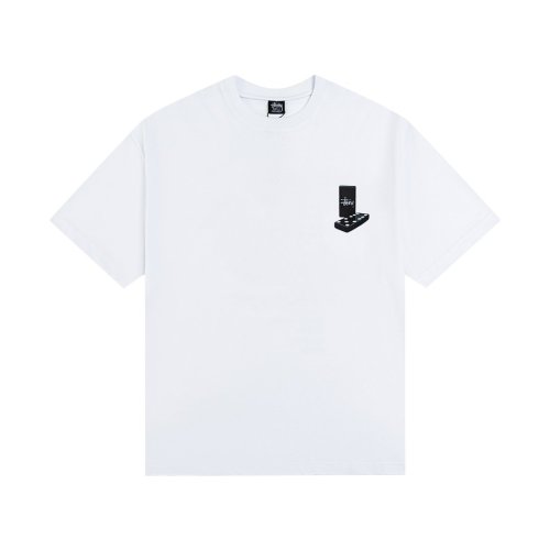 STUSSY DOMINO'S PRINT TEE WHITE