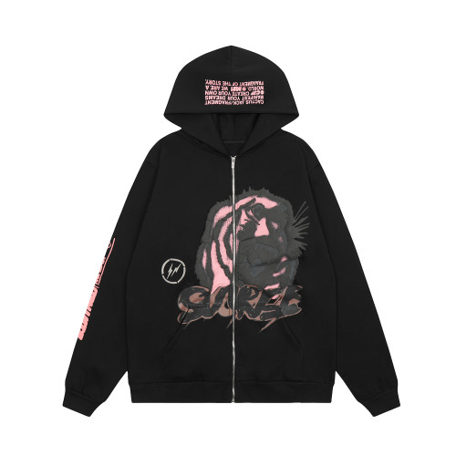 Travis Scott Tiger Print Hoodie Black