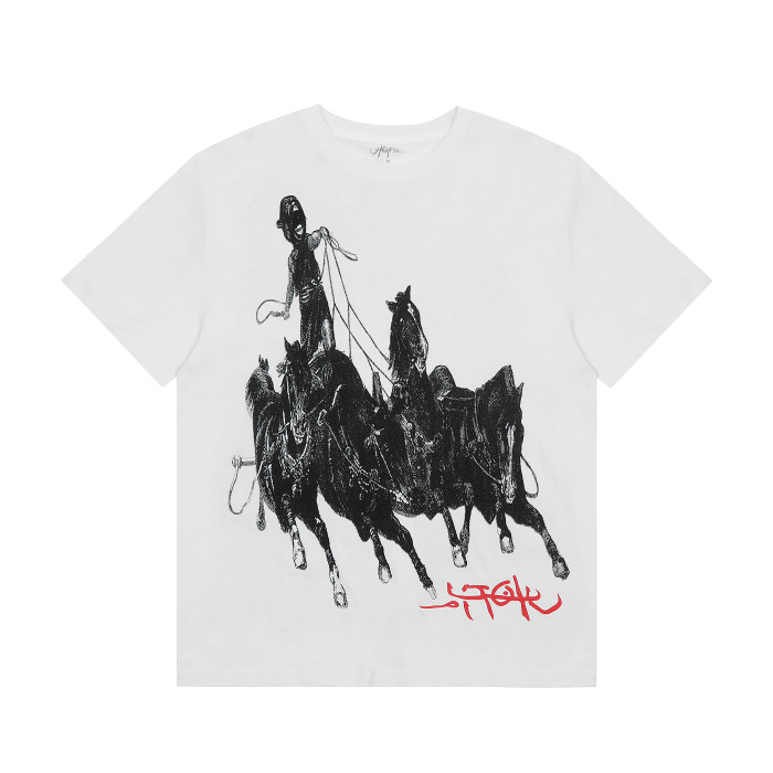 Travis Scott Lion Print T shirt White