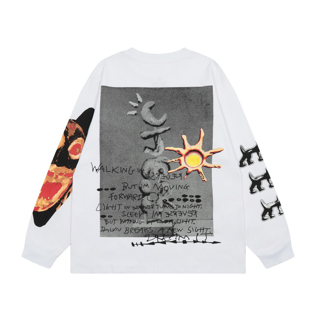 Travis Scott Graffiti Print Hoodie White