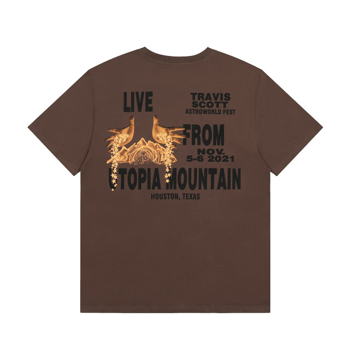 Travis Scott Utopia Live Print T shirt Coffee