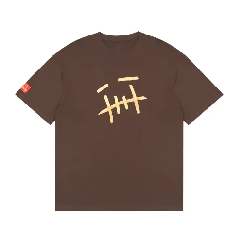 Travis Scott Fries Print T shirt Khaki
