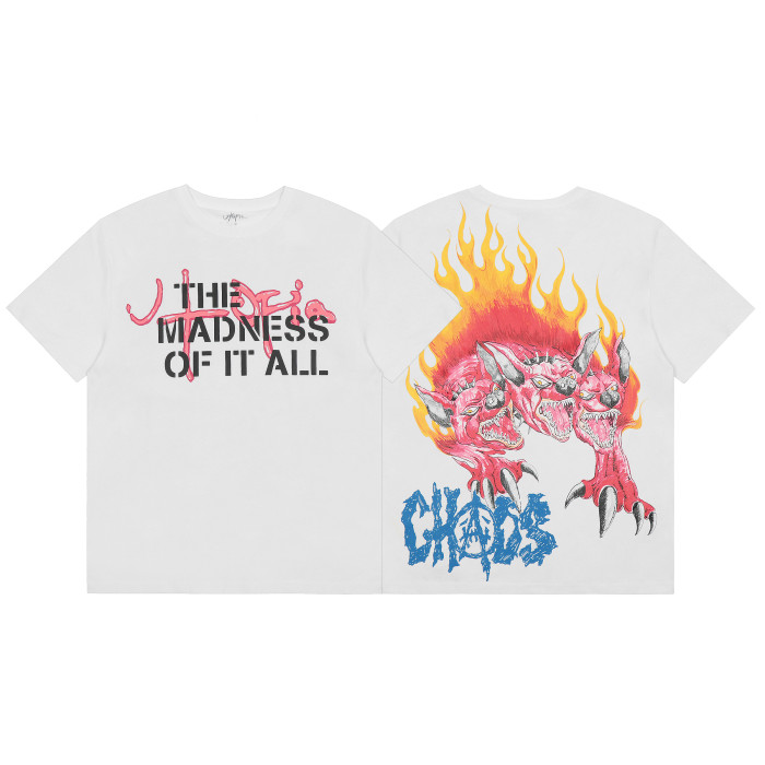 Travis Scott Monster Dog Print T shirt White