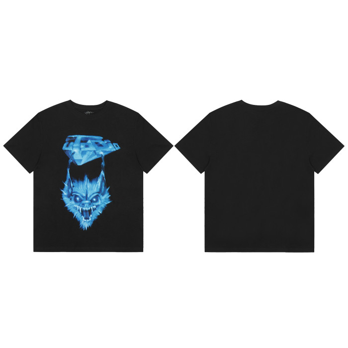 Travis Scott Bat Print T shirt Black