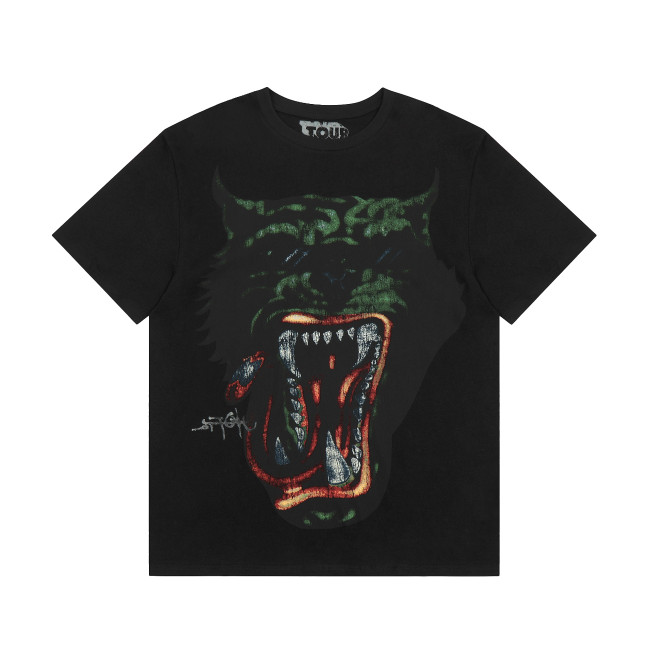 Travis Scott Leopard Print T shirt Black