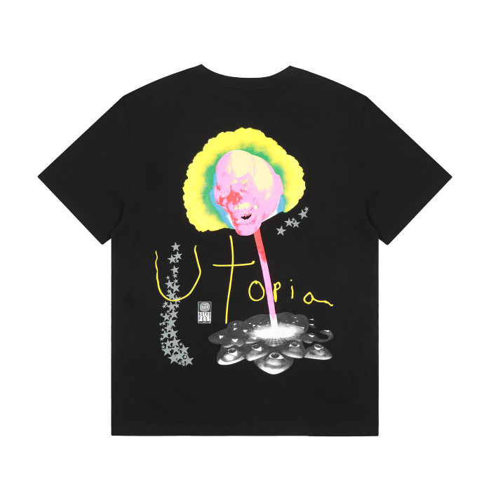 Travis Scott  UFO Print T shirt Black