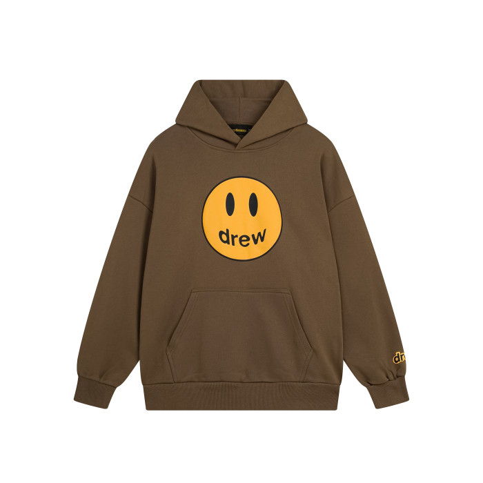 Drew House Smiley Face Series Mascot Navy Smiley Face Hooded Fleece Sweatshirt Winter Unisex Navy Blue