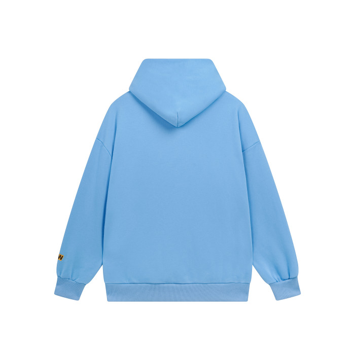 Drew House Smiley Face Series Mascot Navy Smiley Face Hooded Fleece Sweatshirt Winter Unisex Navy Blue