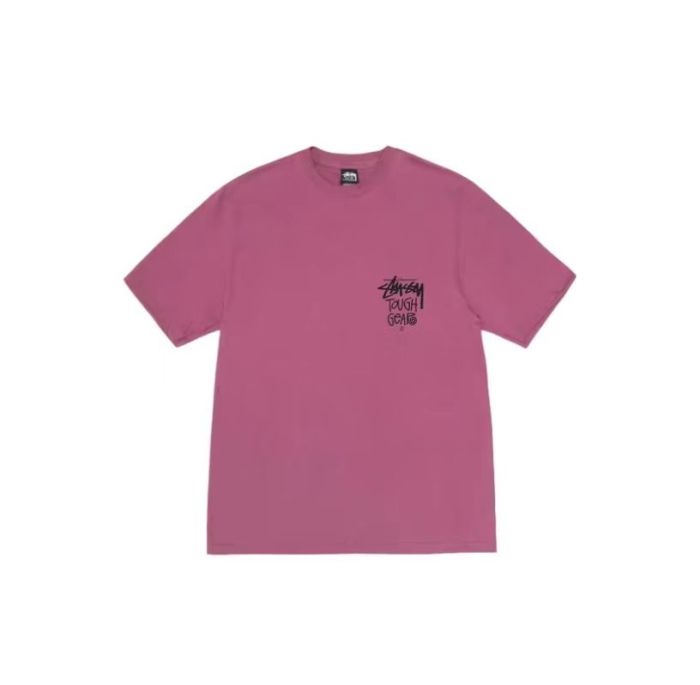 Stussy SS24 screen printed logo short-sleeved T-shirt, same style for men and women