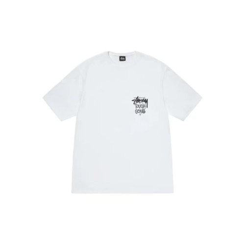 Stussy SS24 screen printed logo short-sleeved T-shirt, same style for men and women