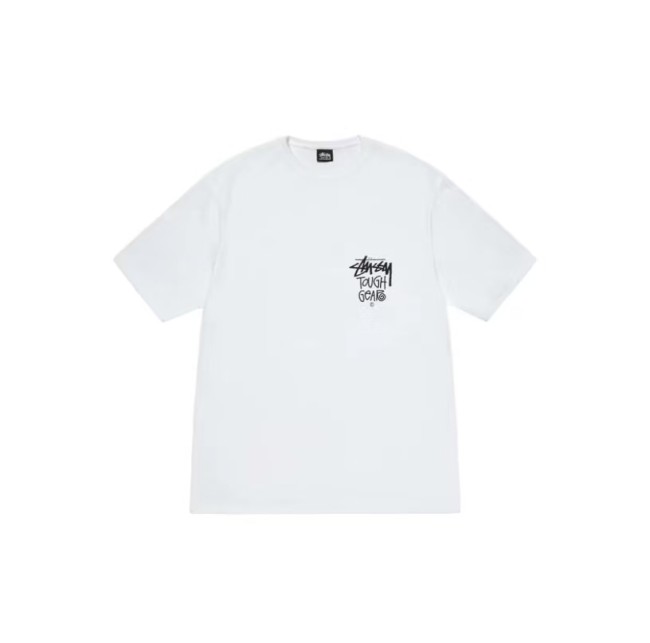 Stussy SS24 screen printed logo short-sleeved T-shirt, same style for men and women