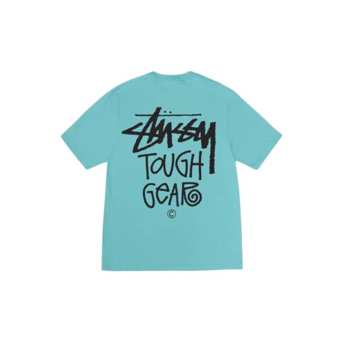 Stussy SS24 screen printed logo short-sleeved T-shirt, same style for men and women