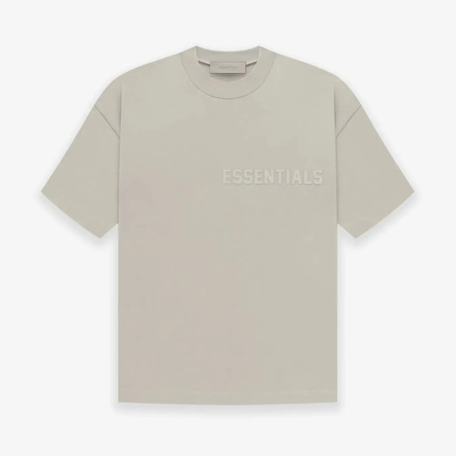 FOG FEAR OF GOD 23 ESSENTIALS double line single row printed T-shirt seal gray
