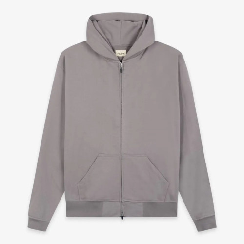 FOG FEAR OF GOD zipper cardigan jacket casual hooded sweatshirt earth gray