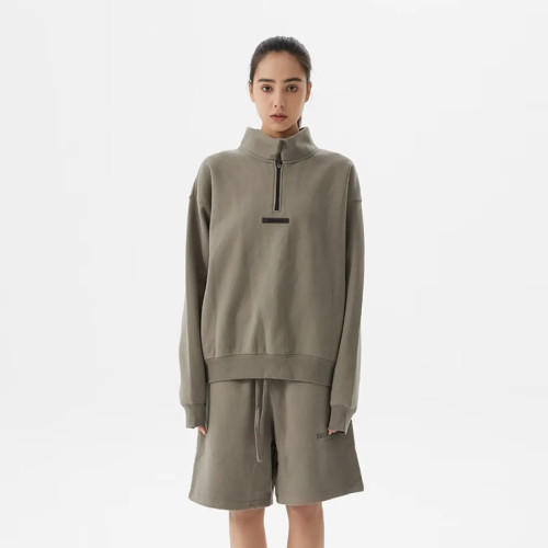 FOG FEAR OF GOD 21 multi-thread ESSENTIALS half-zip sweatshirt casual top