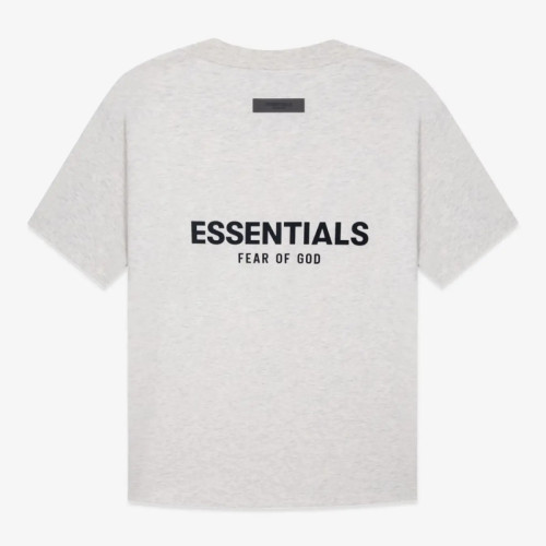 FOG FEAR OF GOD 22 multi-stitched back double row flocking ESSENTIALS letter T-shirt light oatmeal