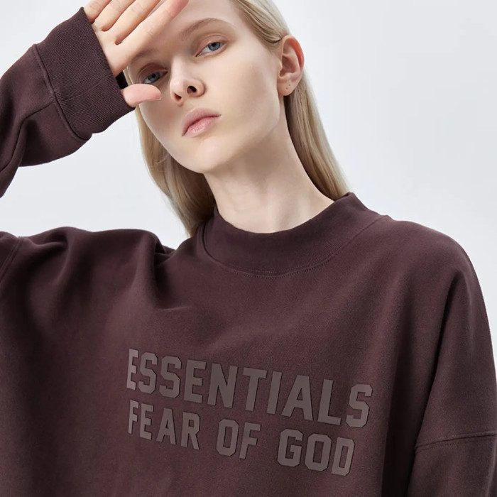 FOG FEAR OF GOD 23 double line hemless round neck sweatshirt ESSENTIALS simple top