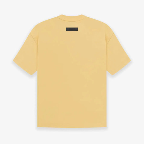 FOG FEAR OF GOD 23 ESSENTIALS double line single row printed T-shirt Goose yellow