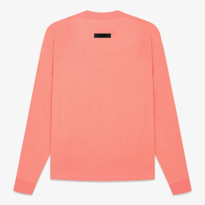FOG FEAR OF GOD Essentials casual bottoming shirt 22 renewal long sleeves Coral red